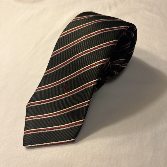 Christian Dior Men's Designer Tie, Blue And Red Dior logo - Picture 1 of 10